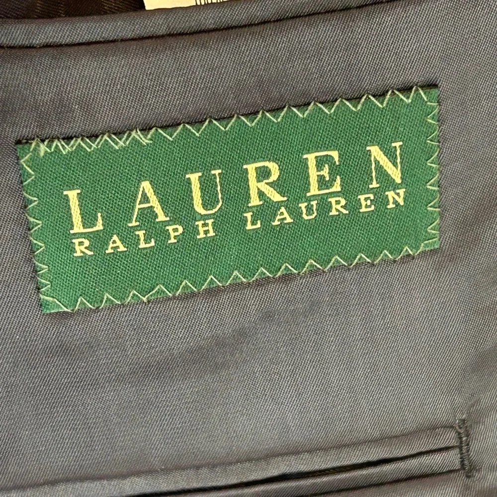 Lauren Ralph Lauren Mens 44L Sport Coat Blazer Jacket Gray Pure Wool